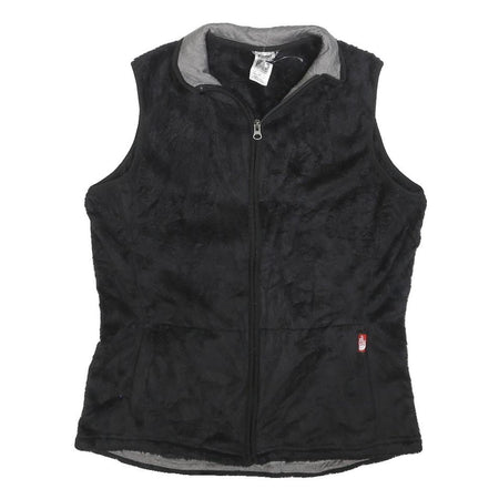 THE NORTH FACE Womens Black Fleece Vest L Polyester Zip Outdoor Casual