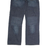 TORQUE Mens Dark Blue Regular Fit Straight Cotton Denim Jeans W36 L33 Classic