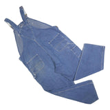 CARHARTT Mens Blue Denim Dungarees Regular Fit Cotton Blend XL W43 L30 Workwear