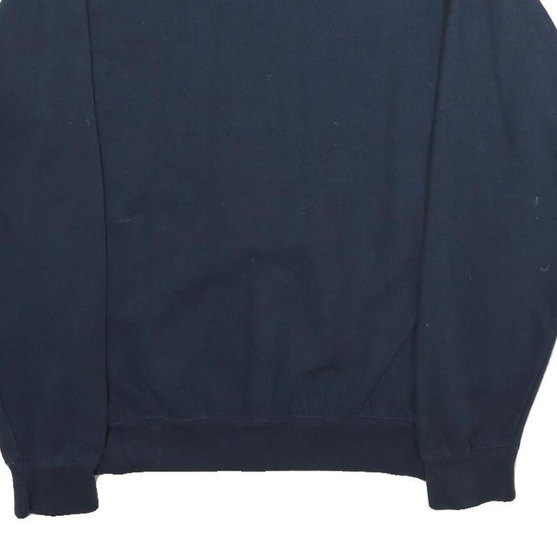 REEBOK Mens Blue Crew Neck S Cotton Blend Pullover Sweatshirt Casual Comfort