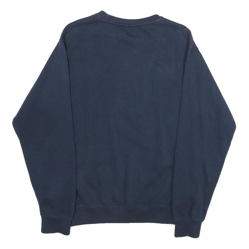 REEBOK Mens Blue Crew Neck S Cotton Blend Pullover Sweatshirt Casual Comfort