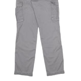 TEDDYS Mens Cotton Blend Grey Regular Cargo Trousers W30 L32 Utility Pockets Zip