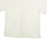 CUBAVERA Mens White Casual Shirt M Cotton Button Front Short Sleeve Summer