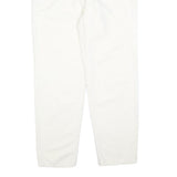 LAURA BIAGIOTTI Womens Cotton Blend White Regular Fit Straight Trousers W32 L28