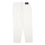 LAURA BIAGIOTTI Womens Cotton Blend White Regular Fit Straight Trousers W32 L28