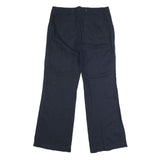 BANANA REPUBLIC Womens Linen Navy Relaxed Wide-Leg Trousers W34 L32 Casual