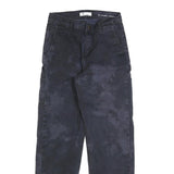 CARHARTT Womens Regular Fit Straight Leg Denim Rinse W24 L28 Cotton Blend Zip