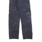CARHARTT Womens Regular Fit Straight Leg Denim Rinse W24 L28 Cotton Blend Zip