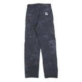 CARHARTT Womens Regular Fit Straight Leg Denim Rinse W24 L28 Cotton Blend Zip