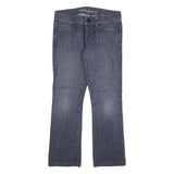 GUESS Womens Blue Regular Straight Denim W30 L30 Cotton Blend Zip Comfortable