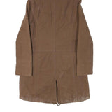 TOMMY HILFIGER Womens Brown & Purple Cotton Blend Hooded Jacket S Outerwear