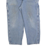 CARHARTT Mens Jeans Blue Loose Straight Denim Medium W40 L28 Workwear Zip