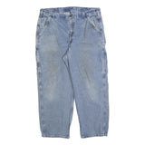 CARHARTT Mens Jeans Blue Loose Straight Denim Medium W40 L28 Workwear Zip