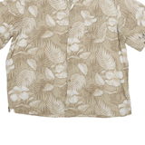 PURITAN Mens Beige & Cream Floral Pattern Shirt XL Casual Summer Relaxed Fit