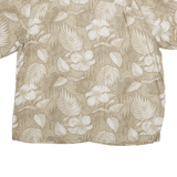 PURITAN Mens Beige & Cream Floral Pattern Shirt XL Casual Summer Relaxed Fit