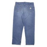 CARHARTT Mens Jeans Blue Regular Straight Denim Medium W36 L30 Workwear Zip