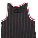 FSBN Mens Black & Red Sporty Sleeveless Jersey M Crew Neck Basketball Vest