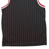 FSBN Mens Black & Red Sporty Sleeveless Jersey M Crew Neck Basketball Vest