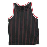 FSBN Mens Black & Red Sporty Sleeveless Jersey M Crew Neck Basketball Vest