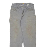 CARHARTT Mens Cotton Blend Grey Regular Fit Straight Leg Trousers W32 L32
