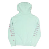 CHAMPION Womens Mint Green Hoodie M Cotton Blend Pullover M Fit Casual