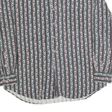 PACIFIC CLUB Mens Blue & Burgundy Pattern Shirt XL Cotton Blend Casual Long