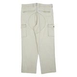 BERNWALT Mens Beige Polyester Blend Regular Straight Trousers W38 L30 Cargo Zip