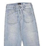 C JEANS Mens Light Blue Regular Fit Straight Cotton Blend Denim Jeans W34 L25