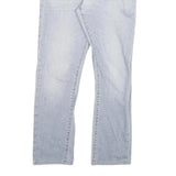 CARHARTT Mens Slim Light Blue Denim Jeans W34 L29 Casual Cotton Blend Zip