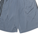 ADIDAS Mens Grey & Black Sports Shorts M W24 Polyester Blend Comfortable Fit