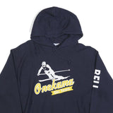 CHAMPION REVERSE WEAVE Mens Navy Onekama Ski Team Pullover Hoodie XL