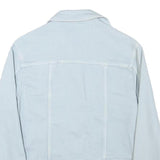 ZARA Womens Light Blue Cotton Blend Button Jacket XS Denim Plain Stylish