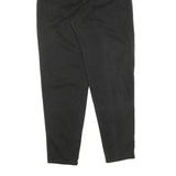 Womens Black Slim Cotton Blend Trousers W30 L32 Zip Pocket Casual Wear