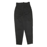 Womens Black Slim Cotton Blend Trousers W30 L32 Zip Pocket Casual Wear