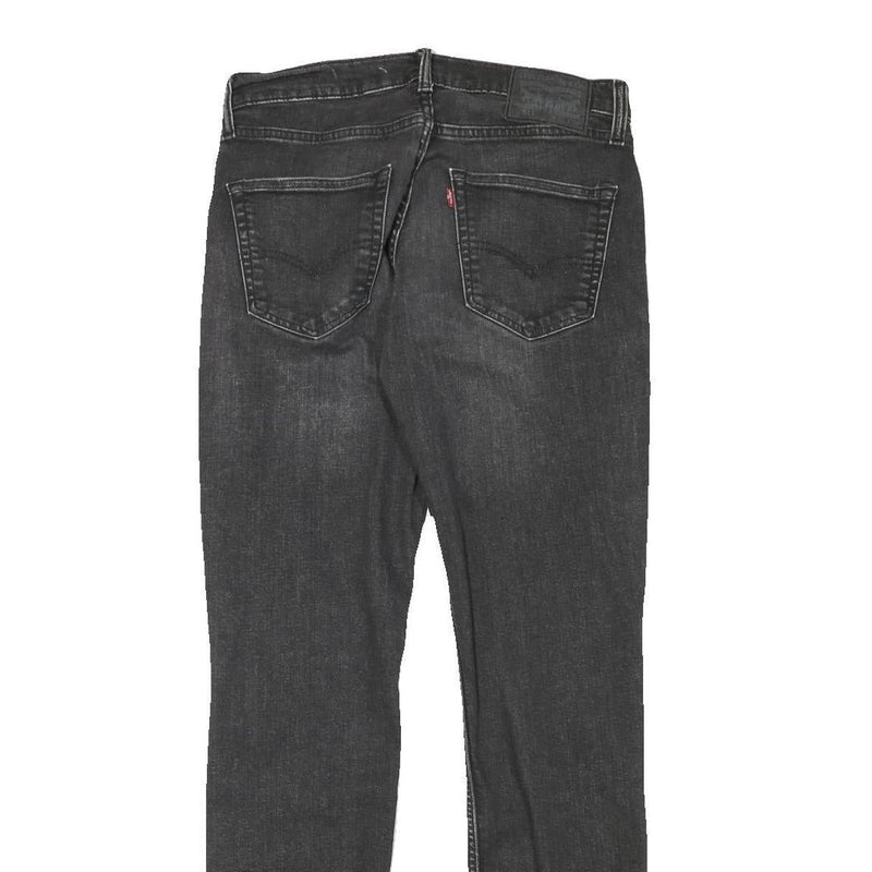 LEVI'S 511 Womens Skinny Black Denim Cotton Blend Slim Fit Zip W30 L31 Studded