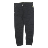 MELTIN POT Womens Polyester Blend Black Slim Straight Trousers W28 L22 Stylish