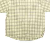 WOOLRICH Mens Beige Checked Shirt XL Cotton Blend Summer Casual Button