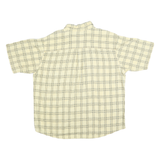 WOOLRICH Mens Beige Checked Shirt XL Cotton Blend Summer Casual Button