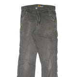 CARHARTT Mens Jeans Grey Regular Fit Straight Denim W34 L36 Workwear Utility