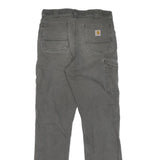 CARHARTT Mens Jeans Grey Regular Fit Straight Denim W34 L36 Workwear Utility