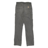 CARHARTT Mens Jeans Grey Regular Fit Straight Denim W34 L36 Workwear Utility