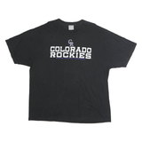 GENUINE MERCHANDISE Mens Black Colorado Rockies Graphic T-Shirt 2XL Short Sleeve