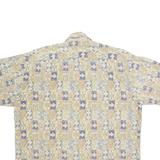 PIERRE CARDIN Mens Beige & Green Pattern Check Shirt XL Short Sleeve Cotton Wove