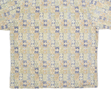 PIERRE CARDIN Mens Beige & Green Pattern Check Shirt XL Short Sleeve Cotton Wove