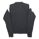 REEBOK Mens Black & White Zip Jacket XS Polyester Blend Colourblock Sportswear