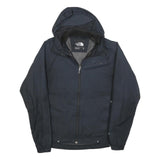 THE NORTH FACE Mens Black Outdoor Jacket XS Polyester Blend Plain Waterproof Zip