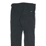 DICKIES Mens Cotton Blend Black Regular Straight Trousers W32 L32 Workwear Zip