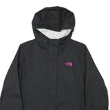 THE NORTH FACE Womens Black Pink Logo Outdoor Jacket M Polyester Blend Zip