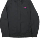 THE NORTH FACE Womens Black Pink Logo Outdoor Jacket M Polyester Blend Zip
