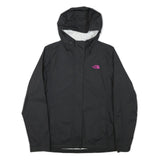 THE NORTH FACE Womens Black Pink Logo Outdoor Jacket M Polyester Blend Zip